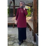 Damla Triko Tunik Bordo