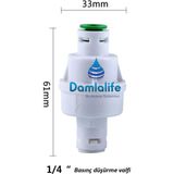 Damlalife Pompasız Model Su Arıtma Cihazları Için 65 Psi Basınç Düşürücü - Beyaz