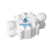 Damlalife Su Arıtma Cihazı 1/4 Quick Shut Off Valf 4 Yönlü Vana