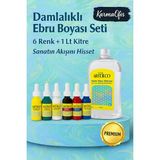 Damlalıklı Ebru Boyası Seti (6 Renk + 1 Lt Kitre)