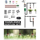Damlama Sulama Hortum Seti 20MT Hortum Boru Nozul ve Boru Bağlantı Aparatları Fidan Bitki B - Standart