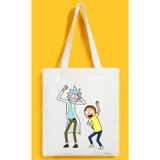 DamlaPromosyon Rick And Morty Basklı Ham Bez Çanta
