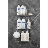 DAMLORA YAPIŞKANLI KALIN TEL ÜÇ KATLI BANYO RAFI