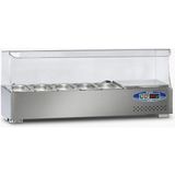 Dampak Soğutmalı Set Üstü Salad Bar 5 Küvet 120 x 35 x 40 (Cm) - Gri