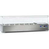 Dampak Soğutmalı Set Üstü Salad Bar 7 Küvet 150 x 35 x 40 (Cm) - Gri