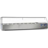 Dampak Soğutmalı Set Üstü Salad Bar 9 Küvet 180 x 35 x 40 (Cm) - Gri