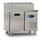 Dampak Tek Kapılı Alçak Monte Pizza Hazırlık Dolabı 196 Litre 100 x 70 x 109 (Cm) - Gri