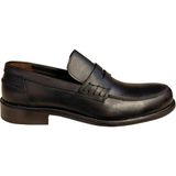 Danacı DNC-8004 40/45 Erkek Busines Hakiki Deri Kösele Taban Klasik Loafer Ayakkabı - Siyah