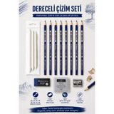 Danacı Kırtasiye Dereceli Kalem Set Karakalem Hb,2b,3b,4b,5b,6b,7b,8b Dereceli Kalem,hamur Silgi,kalemtıraş,3 Lü Pastel Dağıtma,orta Boy Sınav Silgisi - Çok Renkli