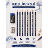 Danacı Kırtasiye Dereceli Kalem Set Karakalem Hb,2b,3b,4b,5b,6b,7b,8b Dereceli Kalem,kalemtıraş,orta Boy Sınav Silgisi - Çok Renkli