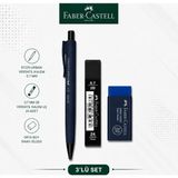 Danacı Kırtasiye Faber-Castell Econ Urban 0,7 Lacivert Versatil Kalem+0,7 Uç+Orta Boy Sınav Silgisi