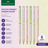 Danacı Kırtasiye Faber-Castell Matcha Desenli Kurşun Kalem 6 Adet 2b Yuvarlak Gövde - Yeşil