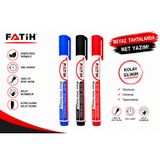 DANACI KIRTASİYE Fatih Beyaz Tahta Kalemi 3'lü Set Mavi Siyah Kırmızı Whiteboard Marker Silinebilir ST12512