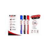 DANACI KIRTASİYE Fatih Beyaz Tahta Kalemi 3'lü Set Mavi Siyah Kırmızı Whiteboard Marker Silinebilir