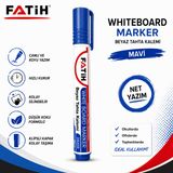 DANACI KIRTASİYE Fatih Beyaz Tahta Kalemi Mavi Whiteboard Marker Silinebilir Hızlı Kuruyan Düşük Kokulu Tahta Kalemi ST12511