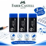 Danacı Kırtasiye Orta Boy Sınav Silgisi 3 Adet Yumuşak Silgi Faber-Castell - Mavi