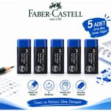 Danacı Kırtasiye Orta Boy Sınav Silgisi 5 Adet Yumuşak Silgi Faber-Castell - Mavi