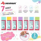 Danacı Kırtasiye Penmark Pastel Renk Silgi Seti 7 Adet Yumuşak Silgi Canlı Renkler - Çok Renkli