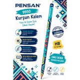 Danacı Kırtasiye Pensan 96050 Kültürel Desenli Hb Kurşun Kalem Yazı ve Çizim Kalemi Okul Kırtasiye 12 Adet - Çok Renkli