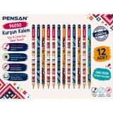 DANACI KIRTASİYE Pensan 96050 Kültürel Desenli HB Kurşun Kalem Yazı ve Çizim Kalemi Okul Kırtasiye 12 Adet ST12534