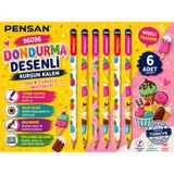 DANACI KIRTASİYE Pensan 96096 Dondurma Desenli HB Kurşun Kalem Yazı ve Çizim Kalemi Okul Kırtasiye 6 Adet ST12539