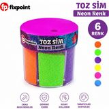 Danacı Kırtasiye Toz Sim Tuzluklu 6 Renk Kolay Kullanım Fixpoint Neon Renk - - - Çok Renkli