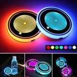Dancemonkey Paket Led Araba Bardak Tutucu Işıkları 7 Renk Değiştiren Bardak Altlığı Işığı