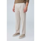 Danger Erkek Baggy Fit Pileli Kumaş Pantolon Bej 0172DNGR