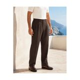 Danger Erkek Baggy Fit Pileli Kumaş Pantolon Kahverengi 0172DNGR