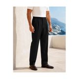 Danger Erkek Baggy Fit Pileli Kumaş Pantolon Sİyah 0172DNGR