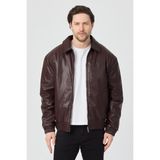 Danger Erkek Limited Edition Deri Mont Ceket Bordo - S