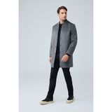 Danger Erkek Relaxed-Fit Premium Yün Kaşe Kaban Gri 4351DNGR - 2XL
