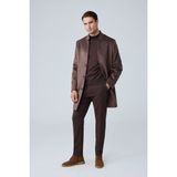 Danger Erkek Relaxed-Fit Premium Yün Kaşe Kaban Kahverengi 4351DNGR - XL