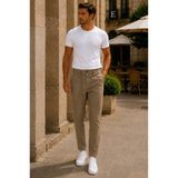 Danger Erkek Slim Fit Premium Poliamid Kumaş Comfort Fit Jogger Bej Pantolon - 252DNGR