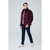 Danger Erkek Su Geçirmez Kadife Puffer Şişme Mont Bordo 4346DNGR