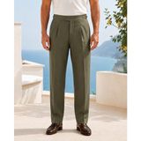Danger Erkek Viskon Karışımlı Yan Tokalı Pileli Baggy Pantolon Haki 0171DNGR - 36