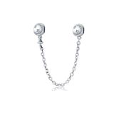 DANGLE Yuvarlak Yıldız Zincir Sallantılı 925 Ayar Gümüş Charm