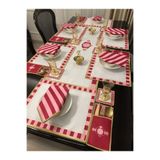 Daniel Home Design Premium | Love Birds Pink Serisi – 25 Parça Amerikan Servis & Runner Masa Seti – 6 Kişilik