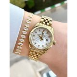 Daniel Klein 28 mm Mini Rolex Kasa Kadın Kol Saati ve Bileklik - Altın