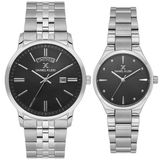 Daniel Klein 8682308439139 Gümüş Siyah Limited Edition Classic Çelik Kordonlu Sevgili Çift Kol Saatleri