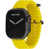 Daniel Klein Arama Konuşma Özellikli Değiştirilebilir Kordonlu Sarı Silikon Kayışlı Akıllı Saat - 49 mm