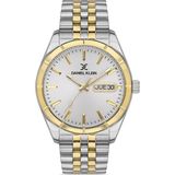 Daniel Klein DK.1.10058-5 Altın Gümüş Bicolor Jübile Kordon Daydate Çift Takvimli Erkek Kol Saati - Altın - Gümüş