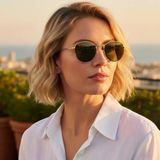Daniel Klein Dk3263-2 Yeşil Gold Metal Design Yuvarlak Oval Polarize Camlı Unisex Güneş Gözlüğü