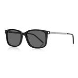 Daniel Klein Dk3285-1 Siyah Asetat Dikdörtgen Slim Metal Saplı Refined Polarize Erkek Güneş Gözlüğü 54-17-148