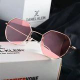 Daniel Klein Dk4183-6 Soft Pembe Gold Küçük Altıgen Polarize Camlı Kadın Güneş Gözlüğü