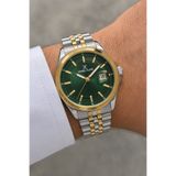 Daniel Klein Erkek Kol Saati 42 mm Yeşil Kadran Çift Renk Çelik Kordon Quartz 3 ATM Su Geçirmez