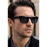 Daniel Klein Handmade Acetate - Polarize - UV400 Korumalı Siyah Renk Erkek Güneş Gözlüğü 56 Ekartman DKG6294C1