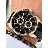 Daniel Klein Hematit Taş Bileklik ve Erkek Kol Saati - Rose Gold