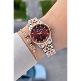 Daniel Klein Kadranı Bordo Kordonu Rose Gümüş Renk Hediye Paketli 28 Mm Kadın Kol Saati