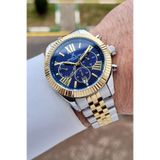 Daniel Klein Kadranı Lacivert Kordonu Gold Gümüş Renk 42 mm Erkek Kol Saati